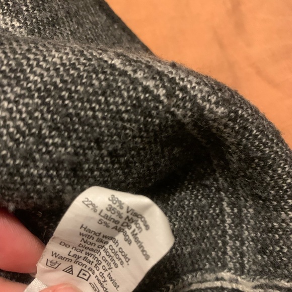 Madewell // Charcoal Windowpane Crewneck Sweater - Picture 7 of 10
